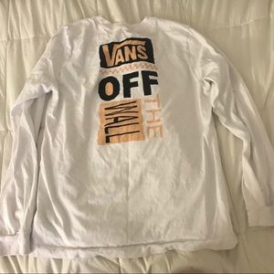 vans long sleeve white shirt